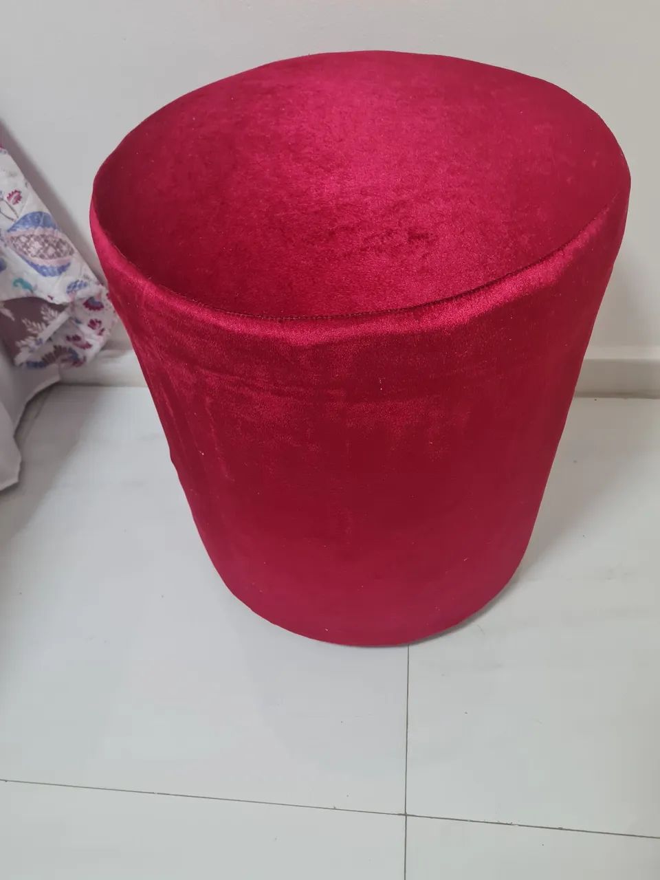 Puff  redondo vermelho - Foto 2