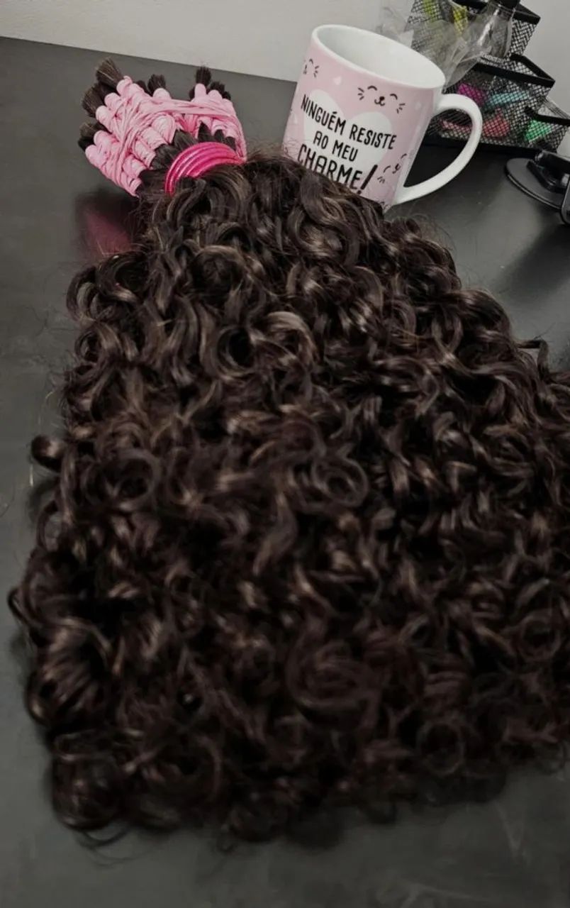 Cabelo humano cacho caipira 65cm! Apenas 5,18 o grama! 