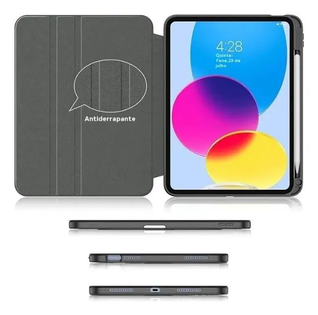 Capa Giratória Book Cover Com Slot P/ Caneta P/ Ipad Pro 12.9 Ipad Air 13 2024/2025 - Foto 4