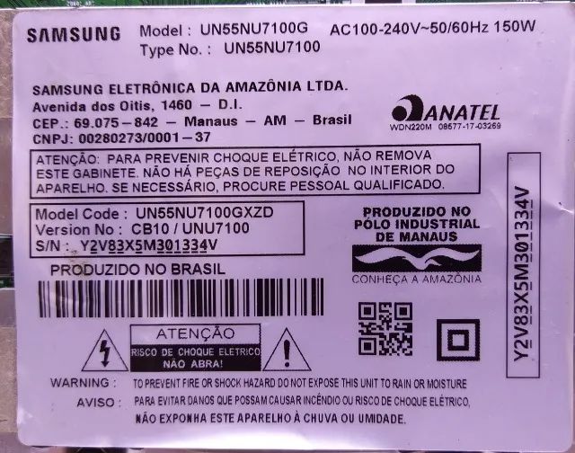 Placa Principal TV Samsung UN55NU7100G - Foto 3