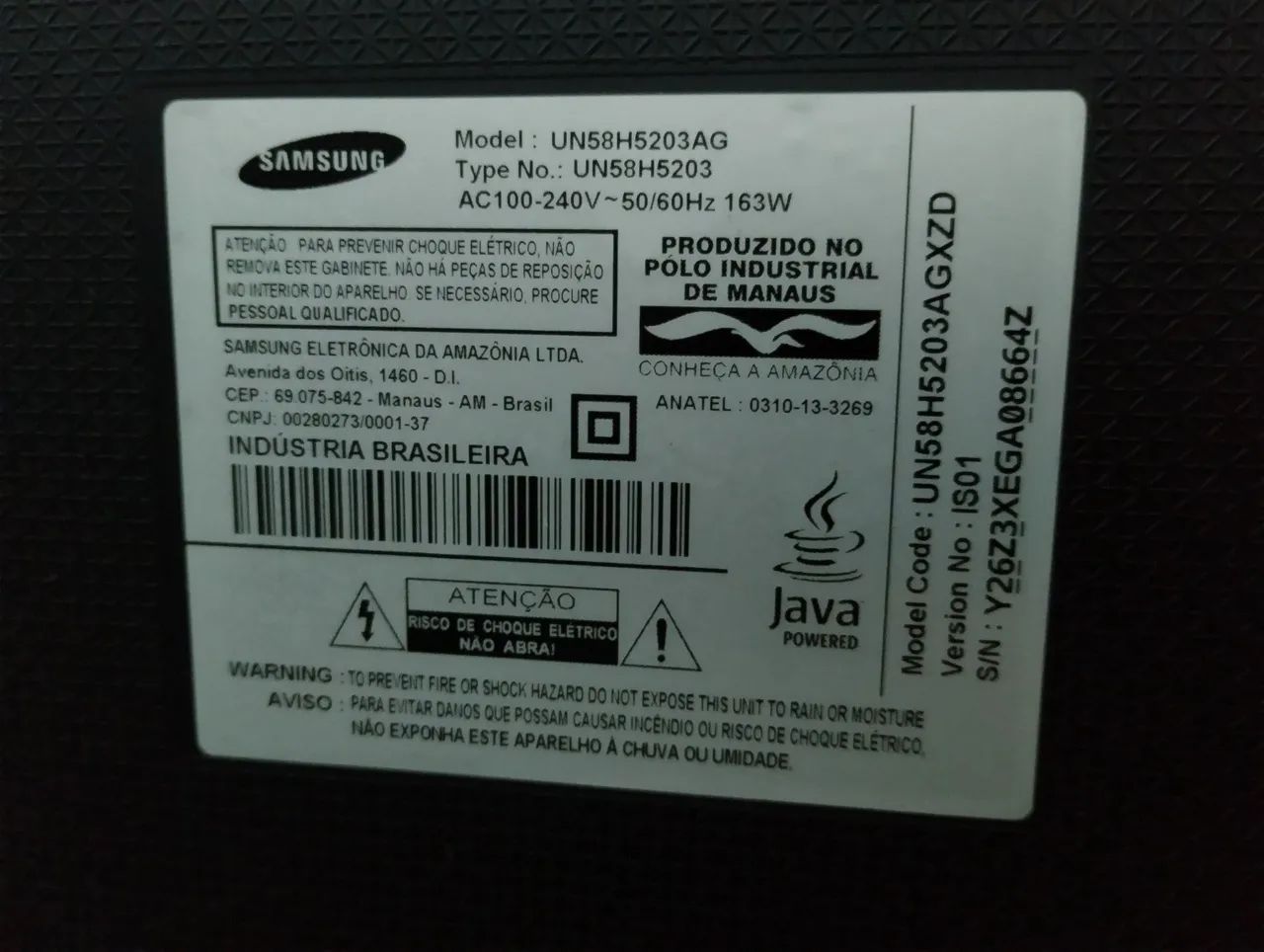 Smart TV Samsung 58 polegadas com defeito - Foto 2