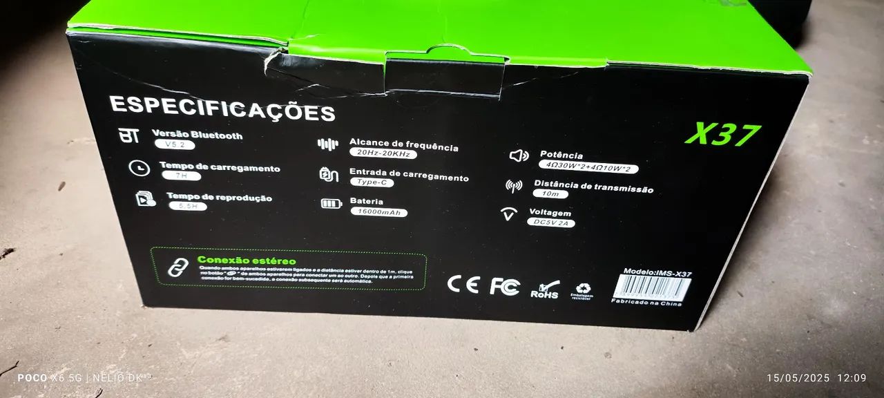 Caixa de Som Bluetooth Imenso x37 80w  - Foto 2