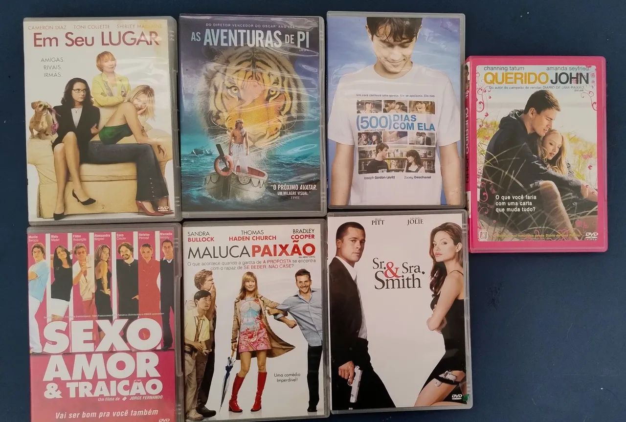 Lote de 7 DVDs - Diversos Gêneros