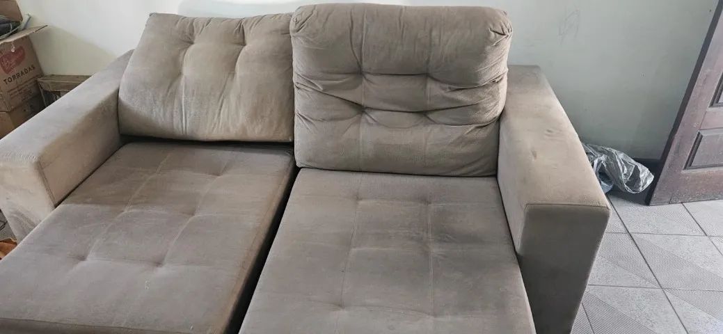 Sofá Marrom Retrátil