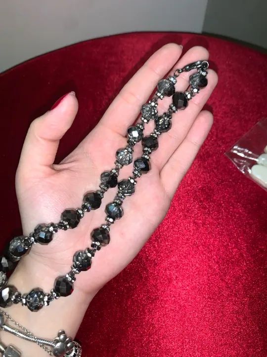 Colar de cristais pretos - Foto 4