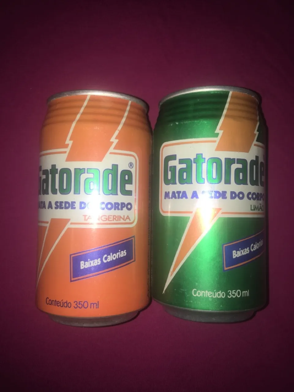 As primeiras latas de Gatorade - década de 80
