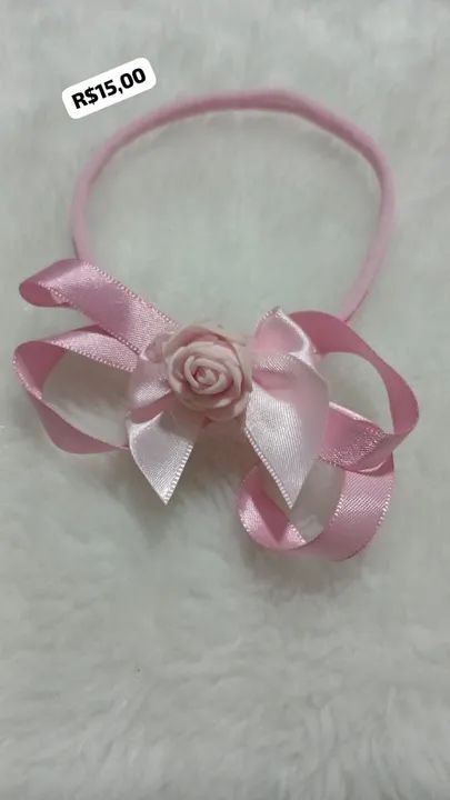 Faixa de cabelo infantil com laço de borboleta - Foto 3