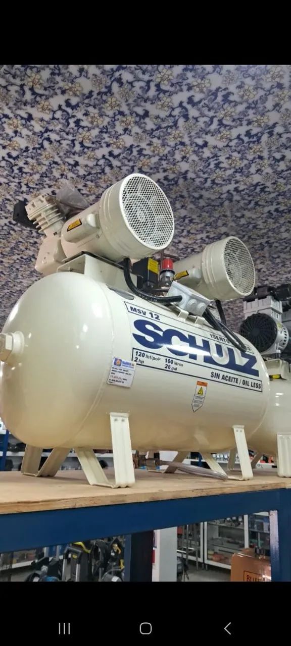 COMPRESSOR ODONTOLOGIOCO 2CV 100LITROS 12PES 120 PSI SCHULZ