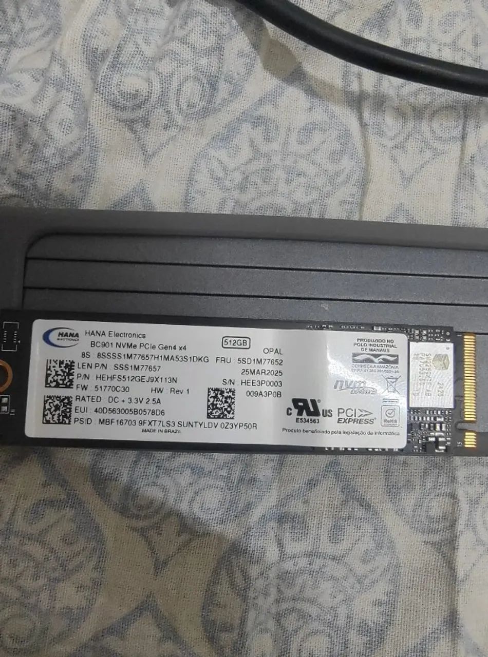 SSD M2 Sk Hynix NVMe HFS512GEJ9X113N 500gb - Gen4x4