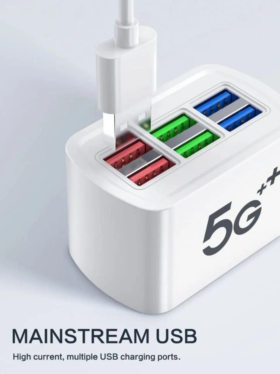 Hub USB com 6 portas e carregamento rápido - Foto 4