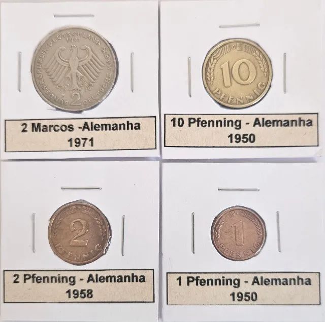 Kit Moedas Colecionadores Alemanha - 1950 - 1958 - 1971
