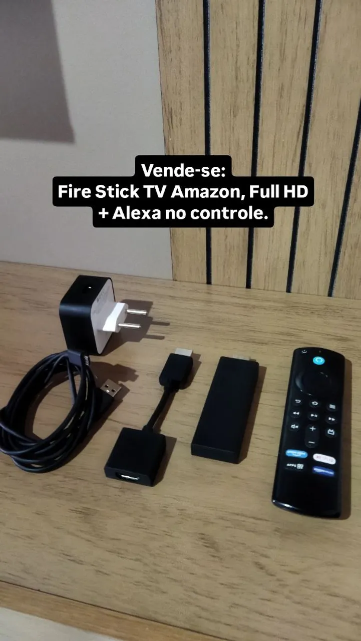 Fire Stick TV Amazon Full HD Alexa no controle+