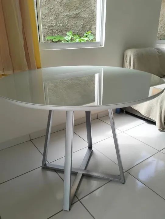 Mesa de vidro redonda ?