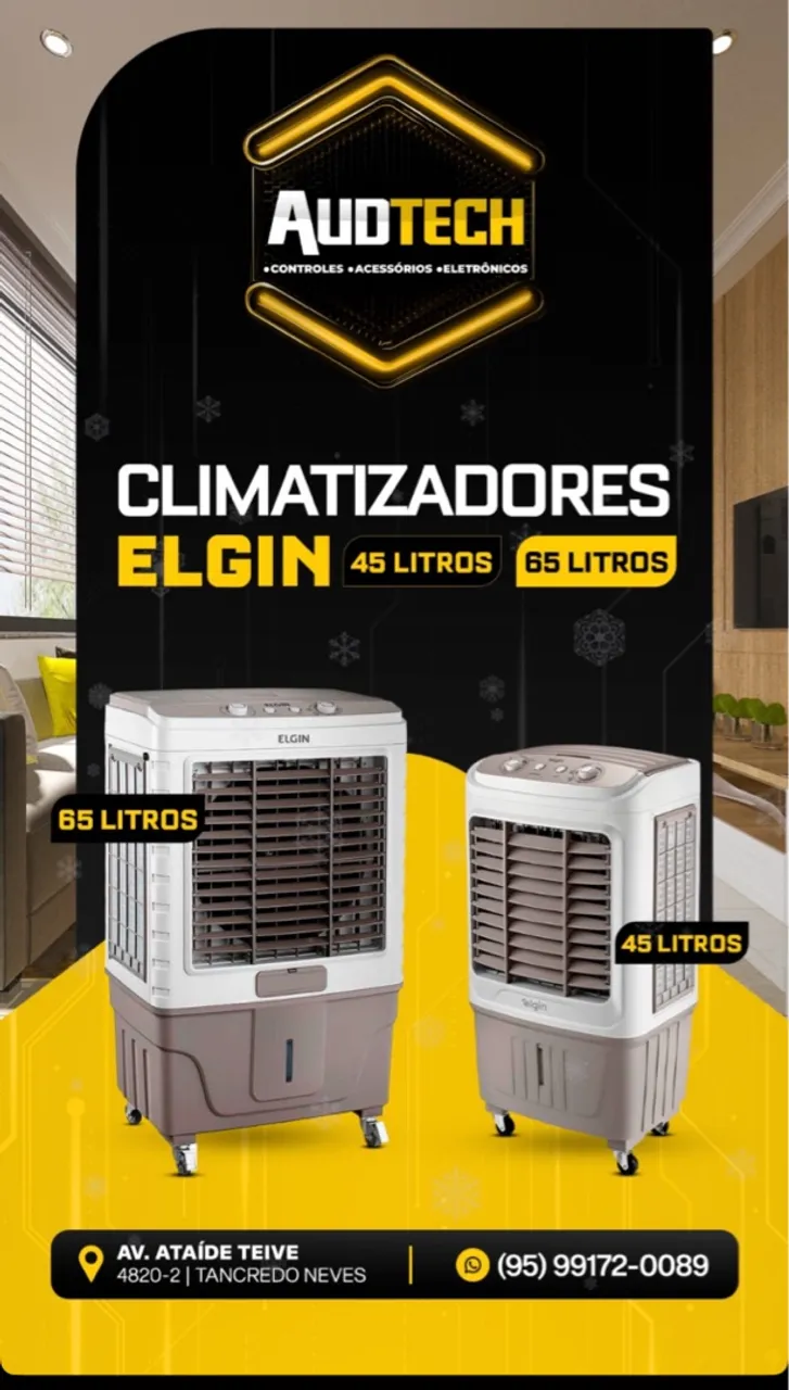 Climatizador Elgin 45 Litros e 65 Litros - Novo
