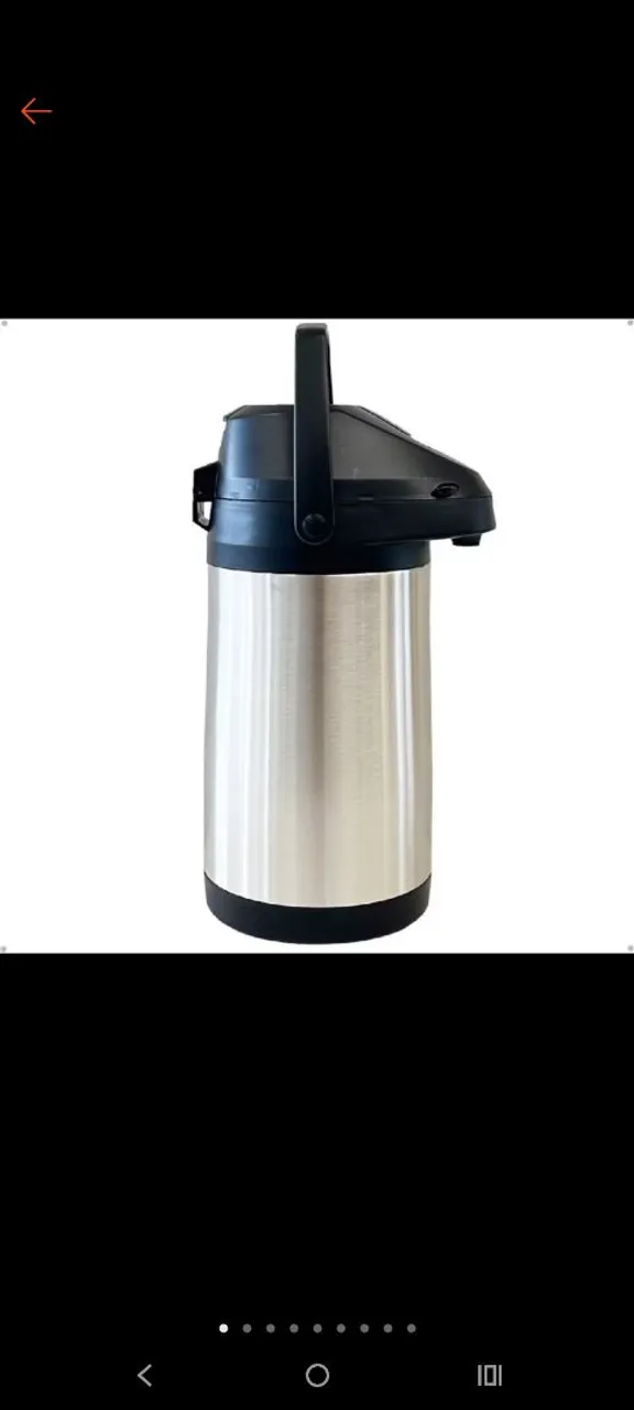 Garrafa Térmica de Aço Inox com Bomba