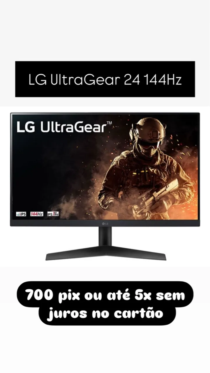 Monitor LG UltraGear 24" 144Hz