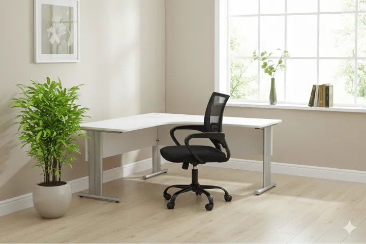 Mesa L para escritorio super resistente nova 180x110