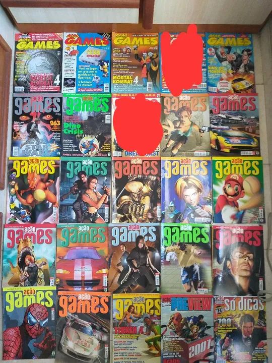 Lote com 23 Revistas Ação Games
