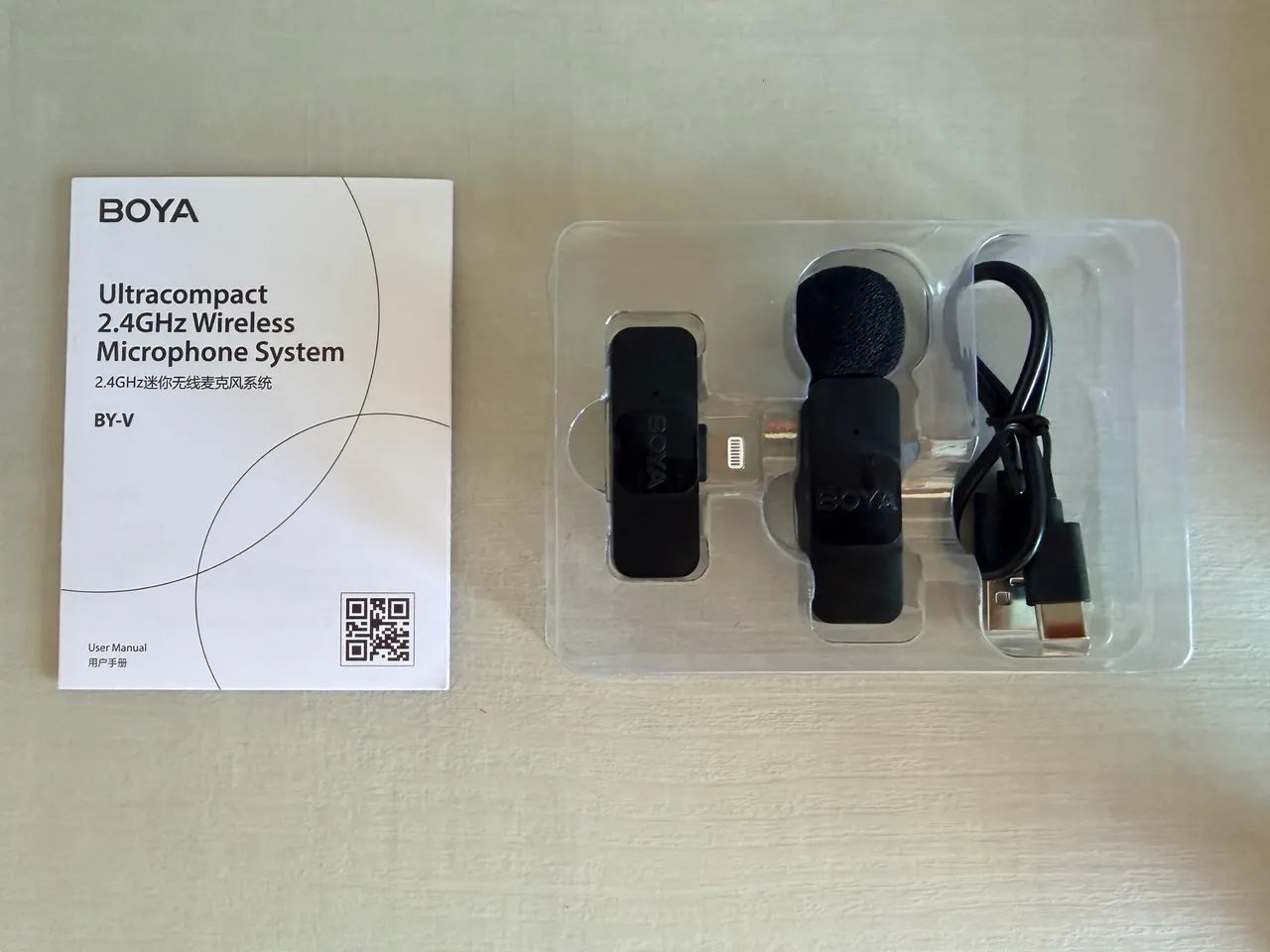 Microfone de lapela sem fio BOYA by-V1 para iPhone iPad - Foto 2