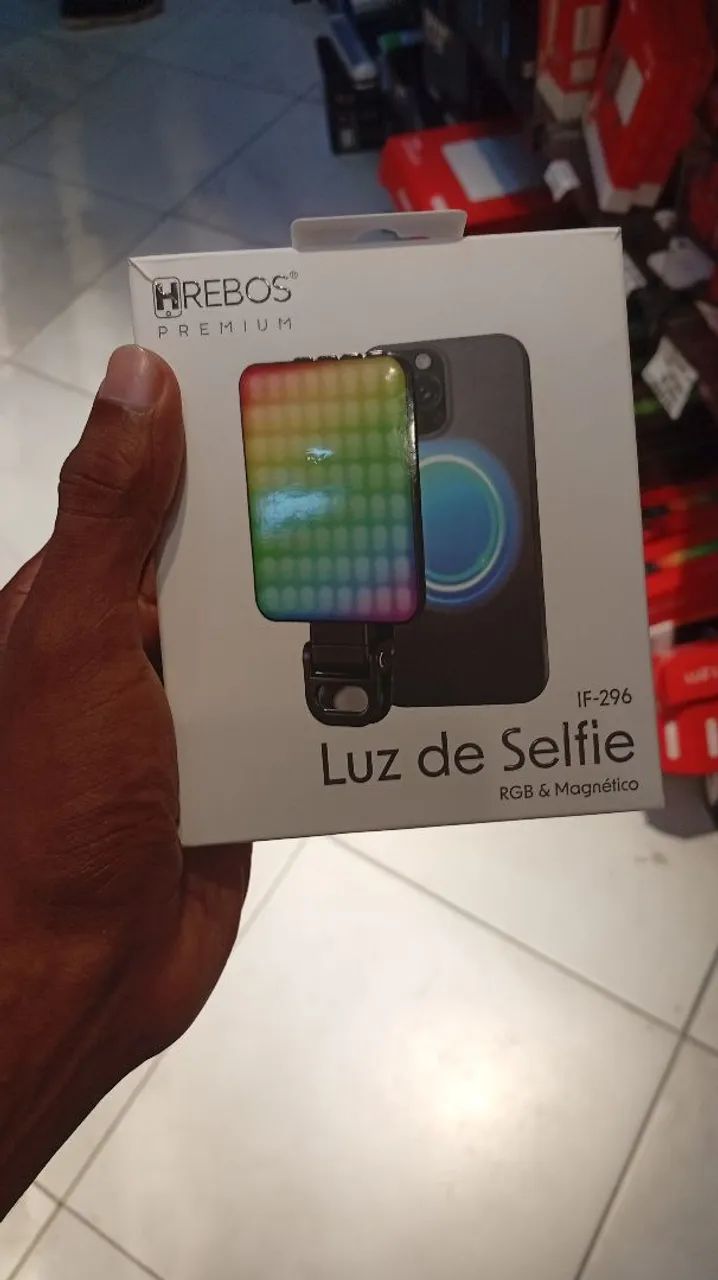 LUZ DE SELFIE RGB  E MAGNÉTICO