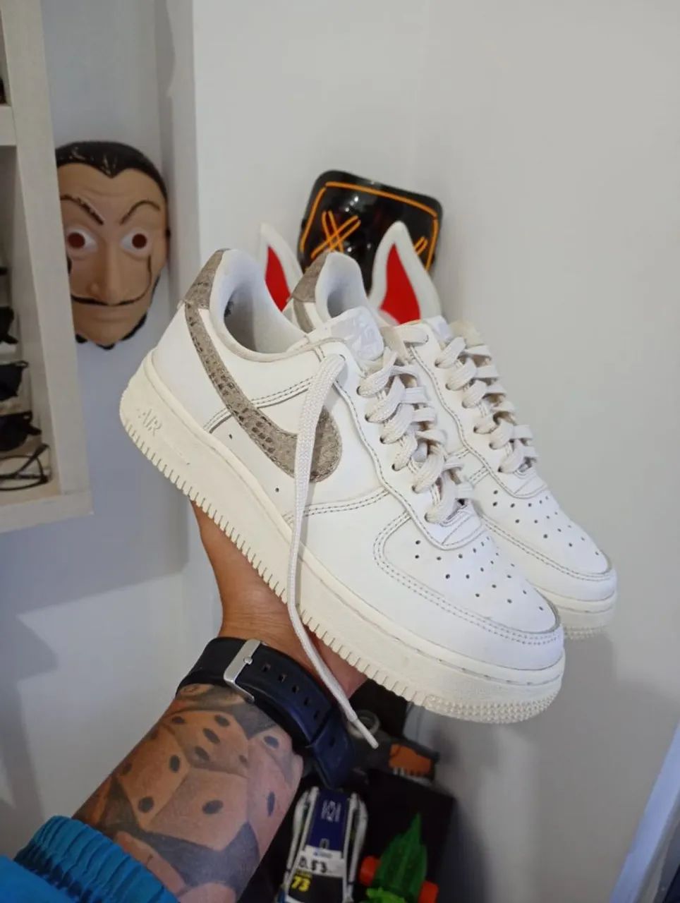 Tenis Nike Air Force 1 Low Snakeskin Phantom - Foto 5