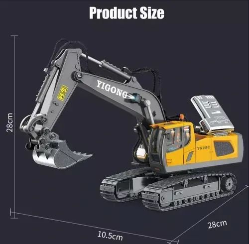 Brinquedo Escavadeira Controle Remoto com Bateria Recarregável - Foto 4