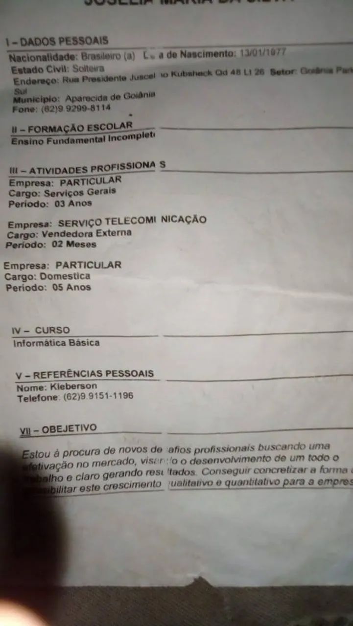 Sou doméstica 