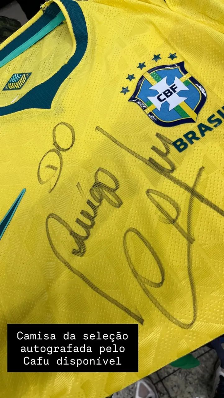 Camisa Brasil autografada Cafu com vídeo - original assinatura  - Foto 2
