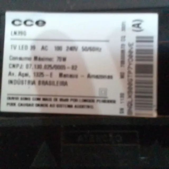 tv cce led 39 polegadas modelo Ln 39g com defeito - Foto 4