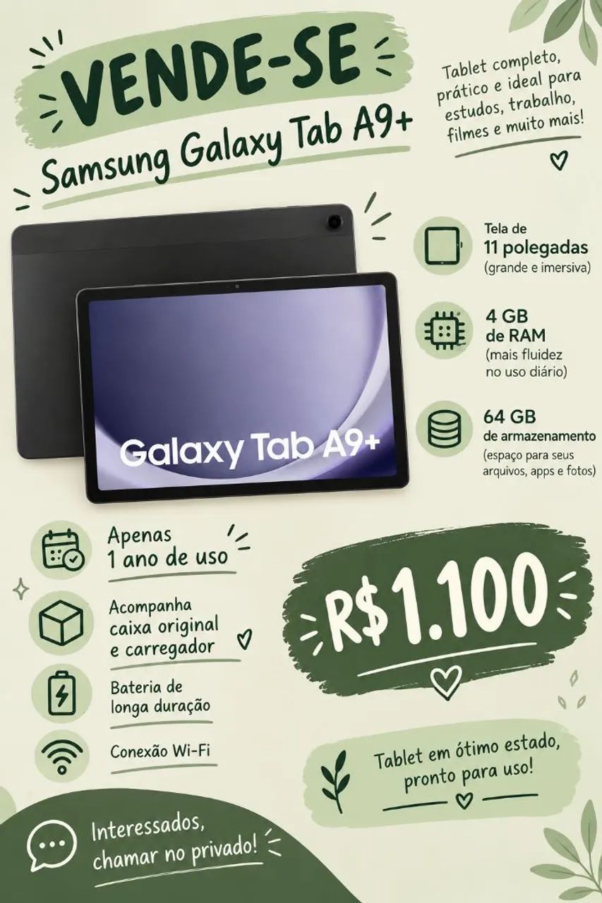 Tablet Samsung tab A9+