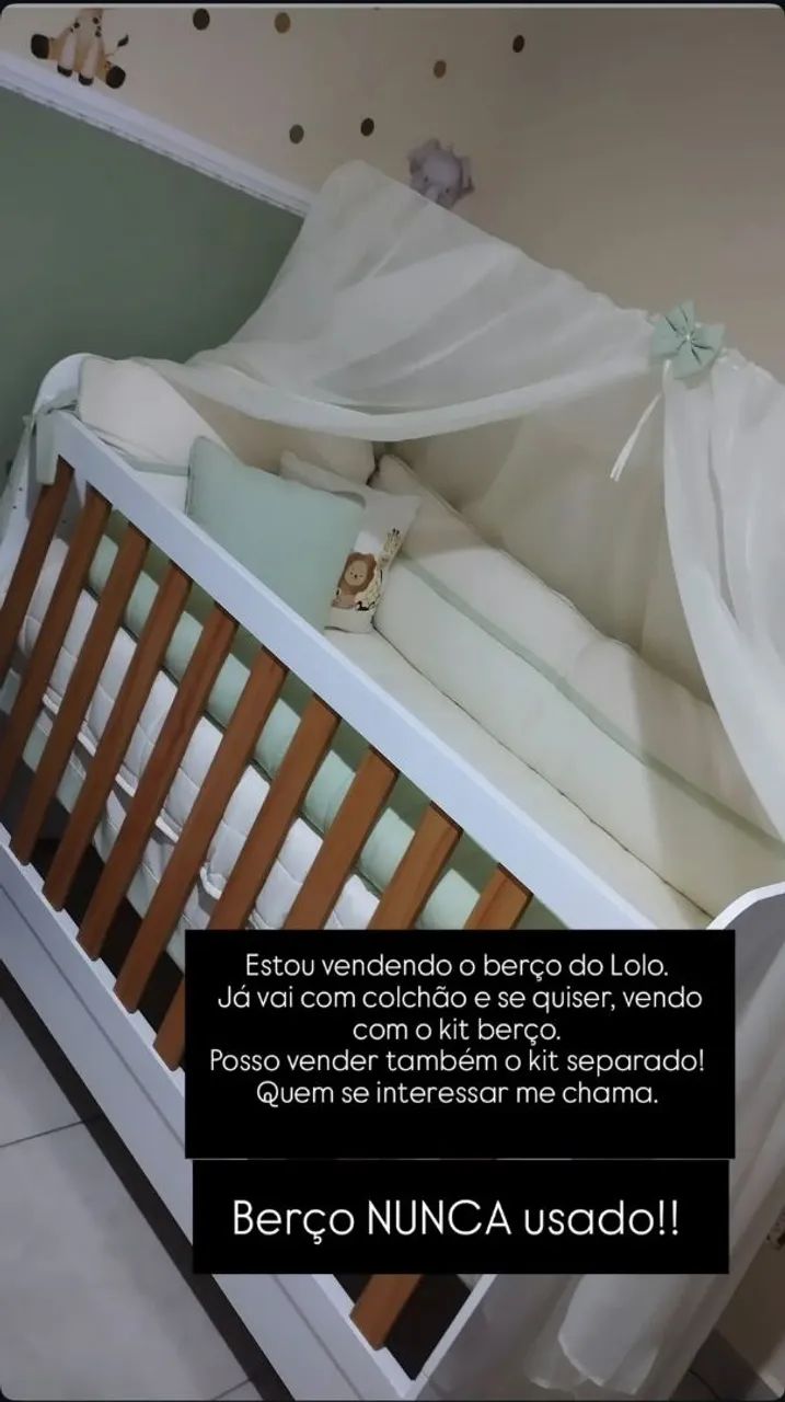 Berço e colchão novos nunca usados  - Foto 5