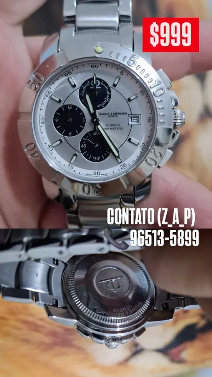 Relógio BAUME & MERCIER GENEVE - MULTIFUNCIONAL ENTREGAMOS 