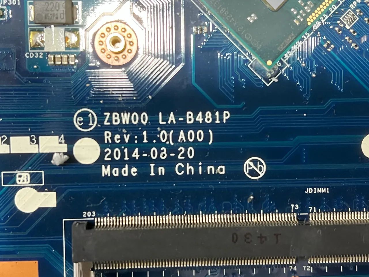Placa Mãe Dell La-b481p Celeron N2830 Inspiron 15r  - Foto 2