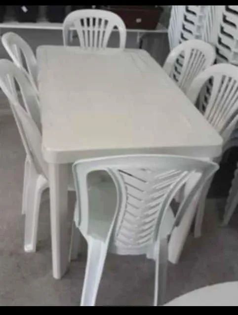 Conjunto de mesa plástica desmontavel 1 20 c80