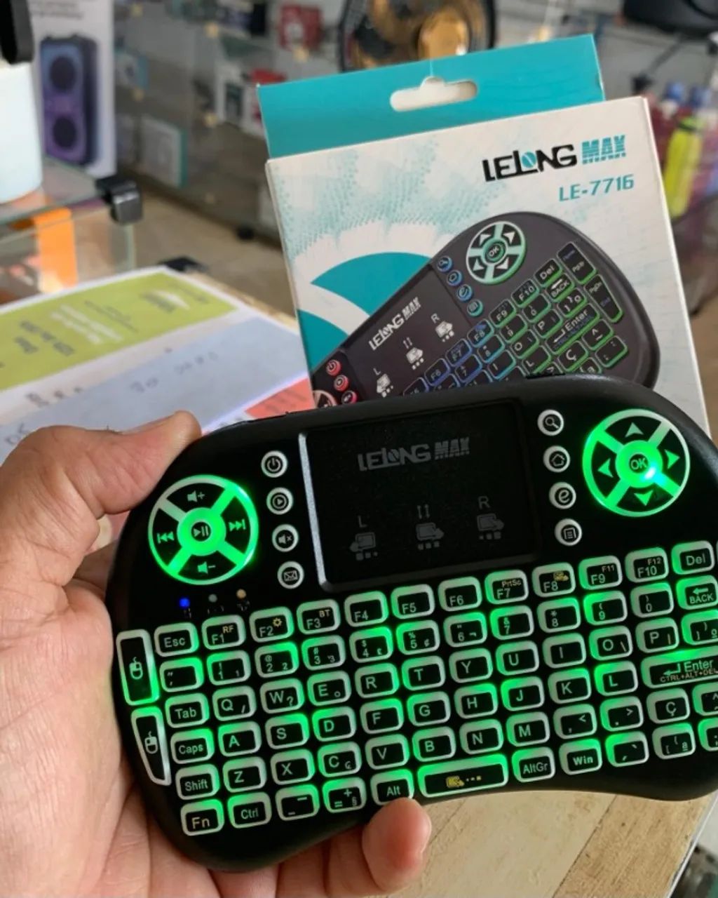 MINI TECLADO SEM FIO ? COM LED