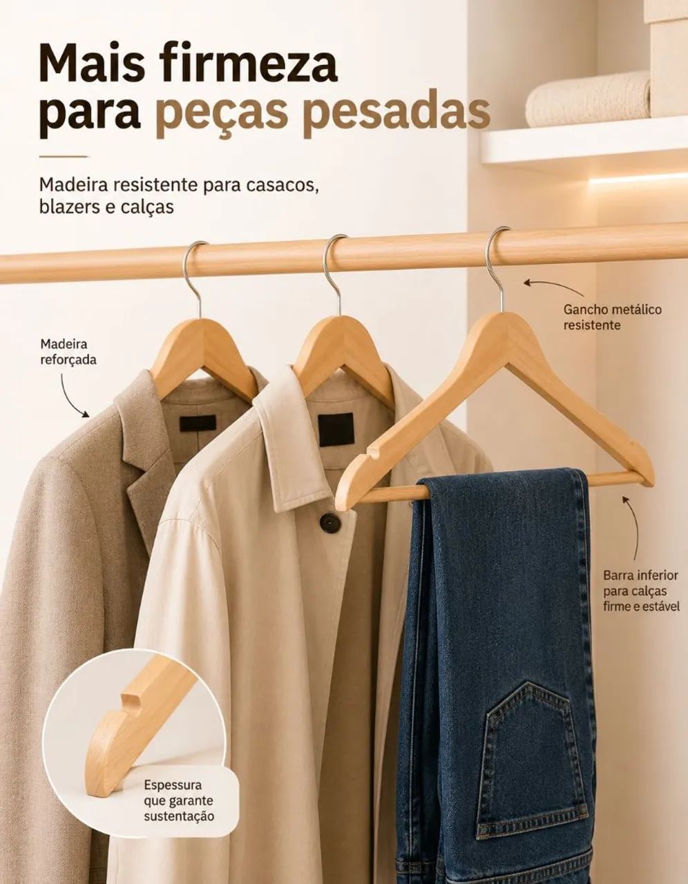 Kit 54 Cabides Wincy - Foto 3