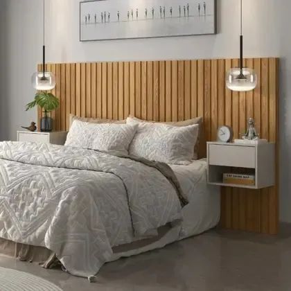 Design Ripada e Sofisticação: Cabeceira Luxo para Cama Casal ou Queen com Preço Especial