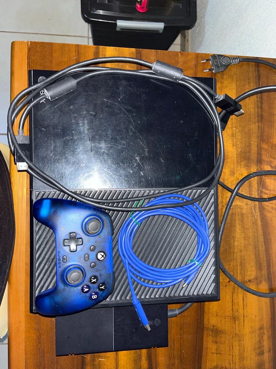 Xbox One com defeito / controle original com cabo  - Foto 5