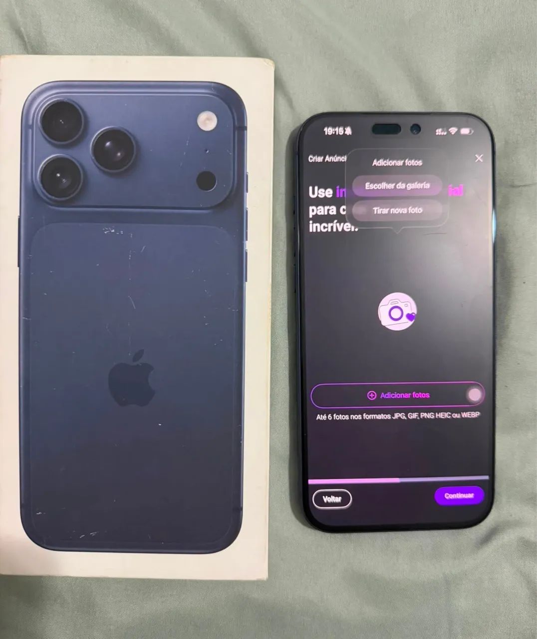 Imperdível vendo IPhone 17 pro Max azul 256gb R$ 7.300,00 - Foto 4