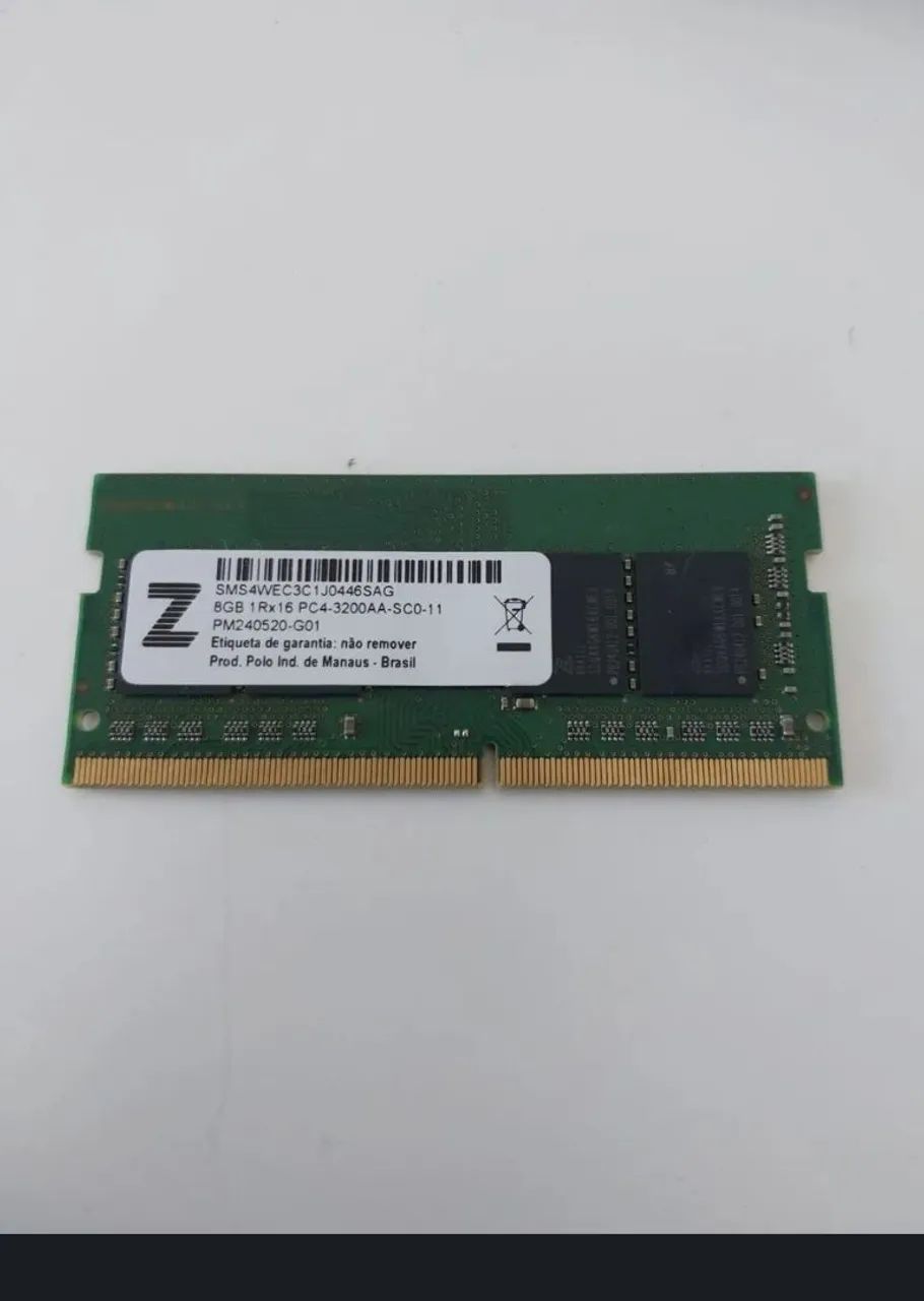 Memoria ddr4 8gb note