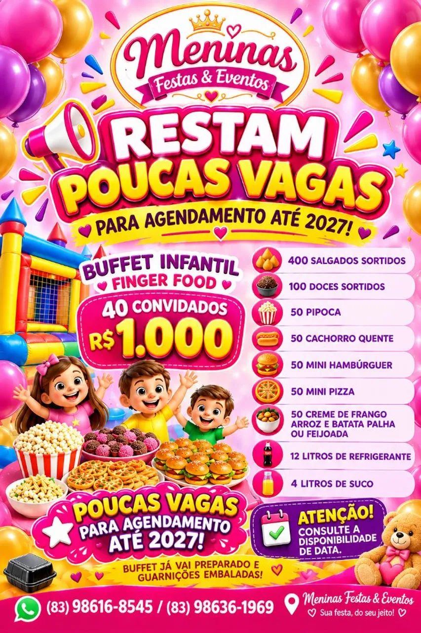 Pula pula, algodão doce,  pipoca,crepe Suíço 