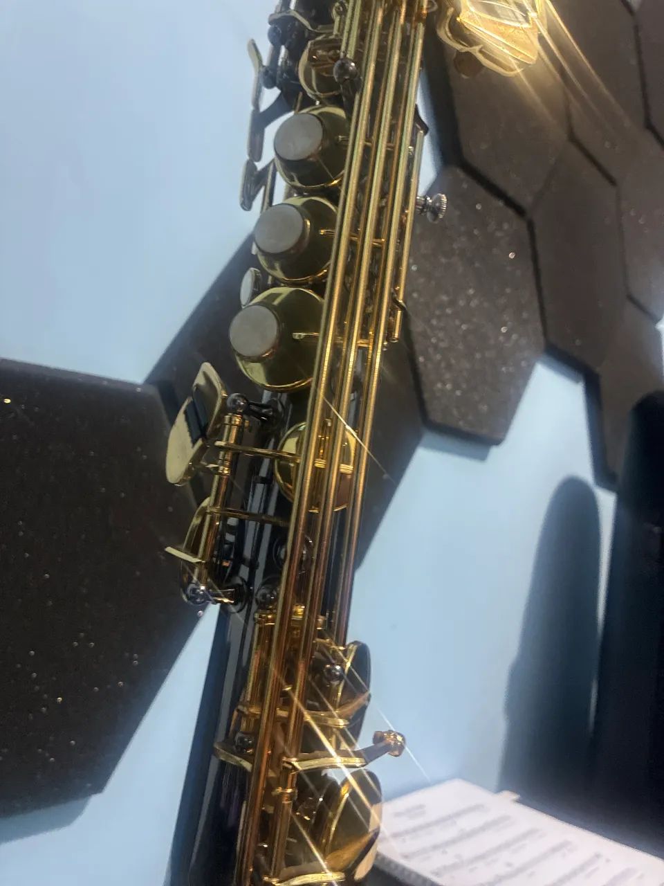 Sax Soprano Eagle Sp502 ônix  - Foto 3