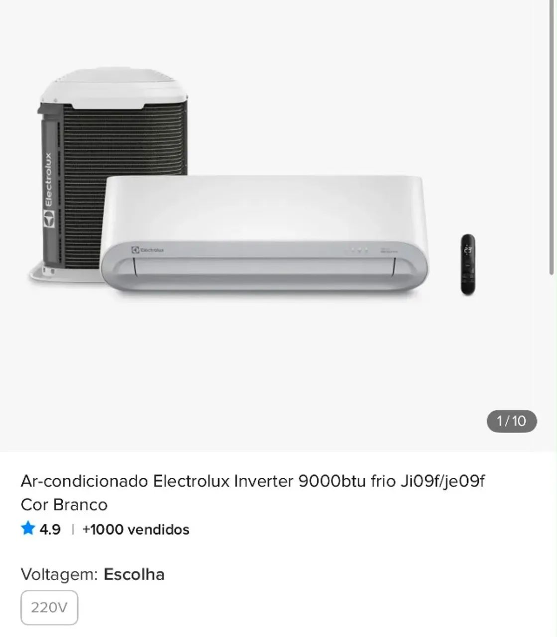 Ar condicionado Eletrolux 9.000btu - Foto 2