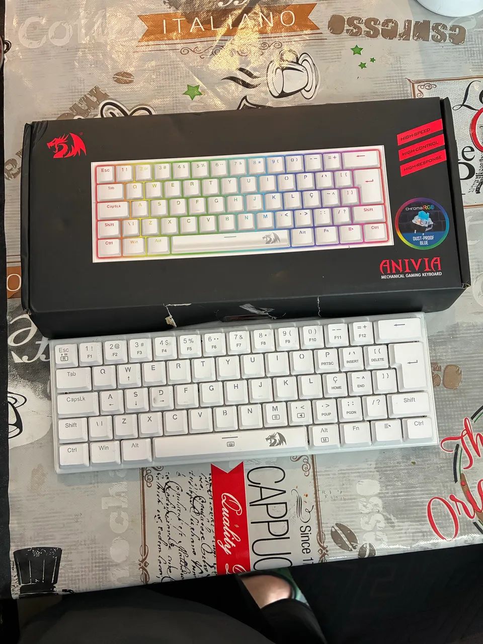 Teclado mecânico redragon switch blue 