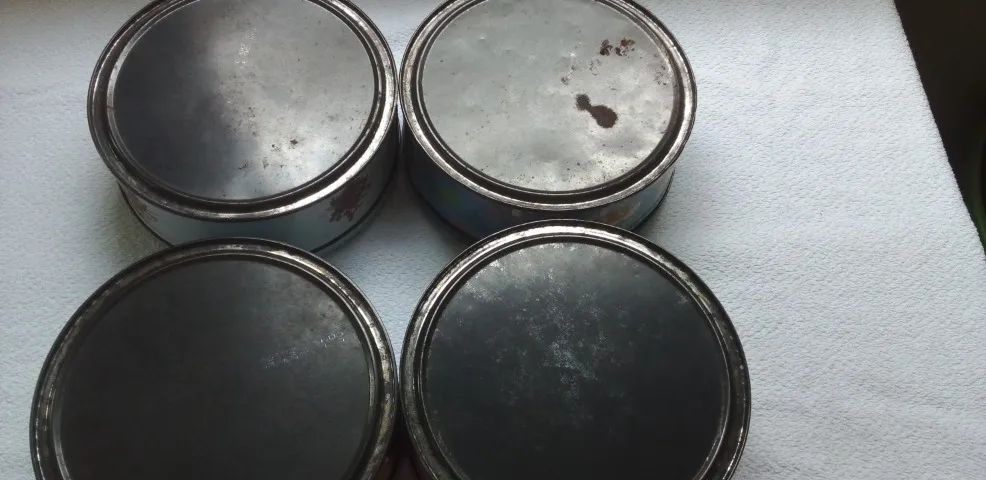 Latas antigas de biscoito, vintage.  - Foto 2