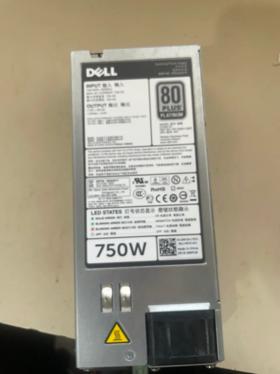 Fonte Dell de 750W 80 Plus Platinum, - Foto 2
