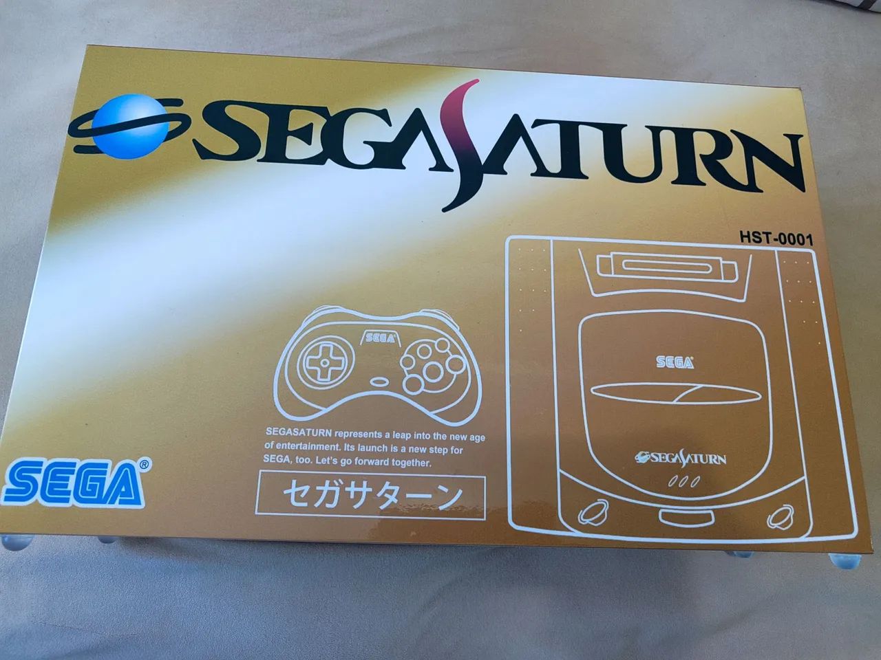 Sega Saturno completo na caixa com HDMI