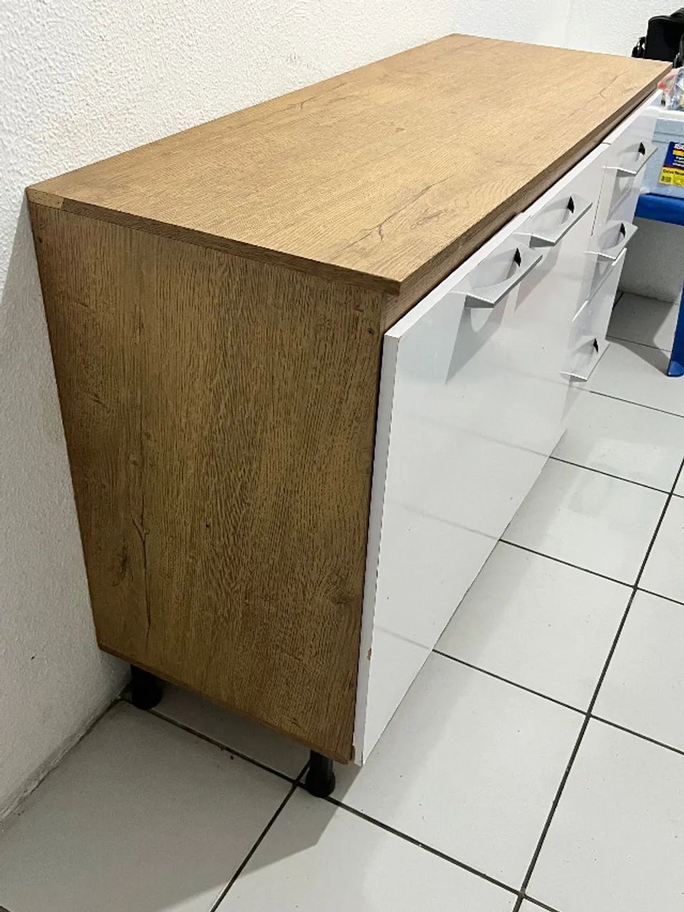 Armário / Balcão de Cozinha (Madeirado e Branco) - Foto 4