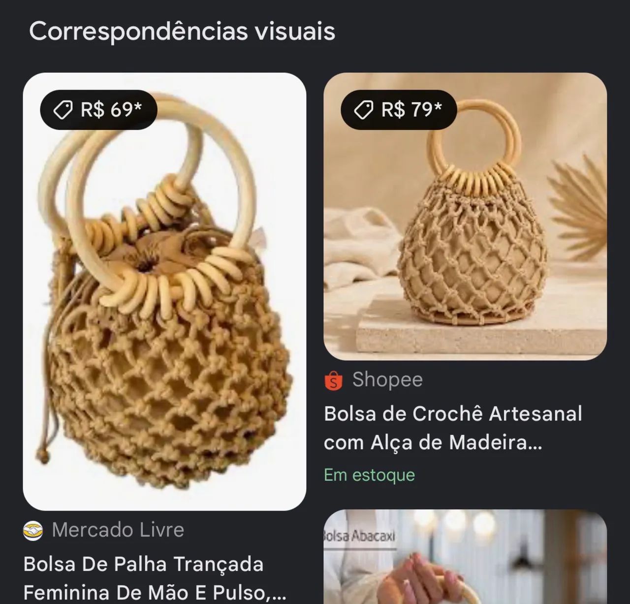 Bolsa macramê com forro  - Foto 5