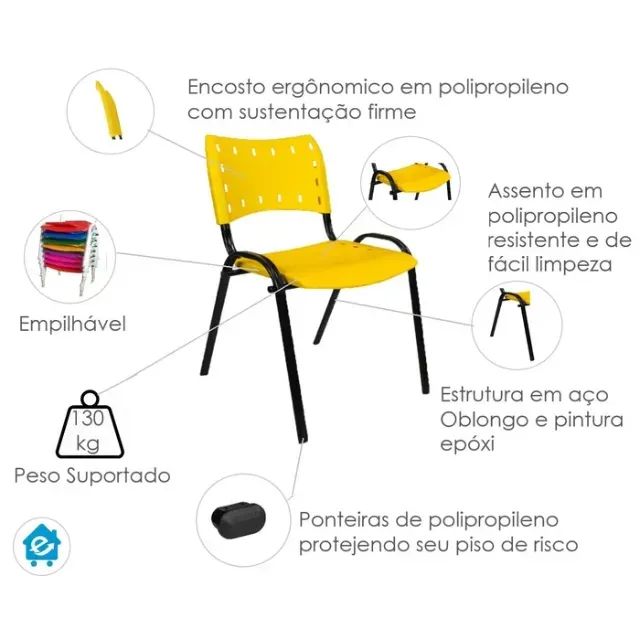 PRATELEIRAS + BALCÃO EXPOSITOR + 11 CADEIRAS AMARELAS  - Foto 2